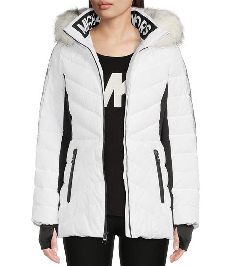 michael kors white jacket mens|michael kors white puffer jacket.